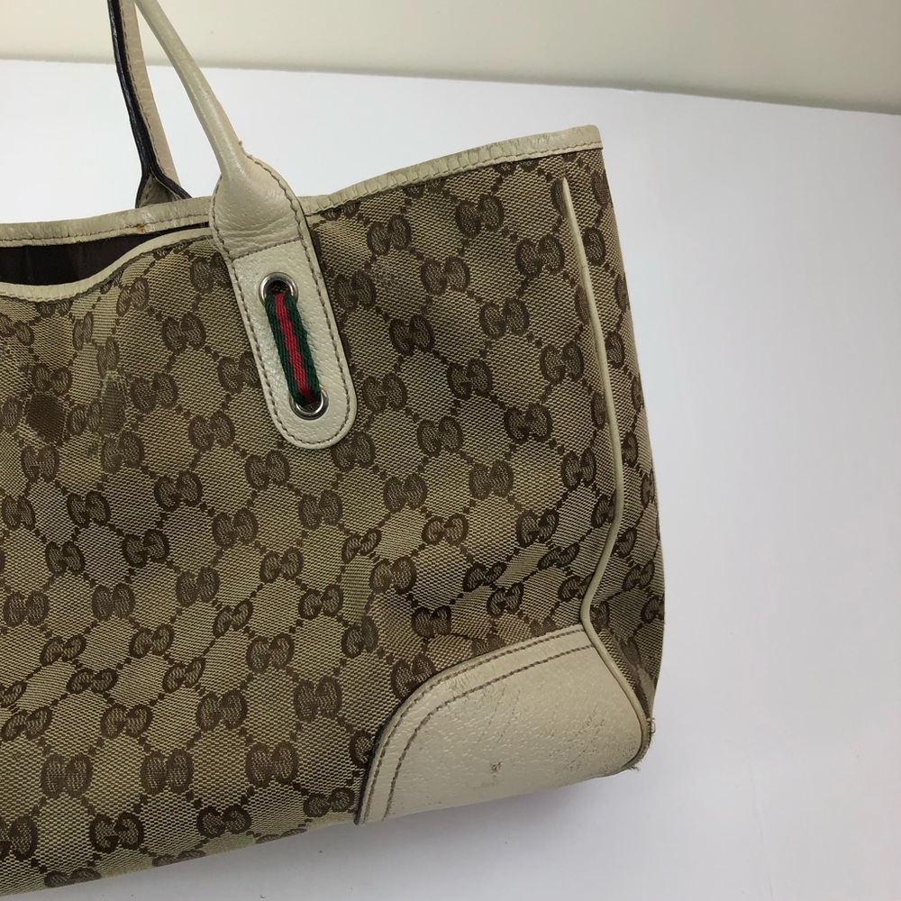Gucci Beige and Brown GG Pattern Tote - Picture 6 of 15
